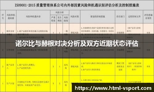 诺尔比与赫根对决分析及双方近期状态评估
